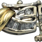 10k White & Yellow Gold Diamond Fancy Link Bracelet 3.0CT