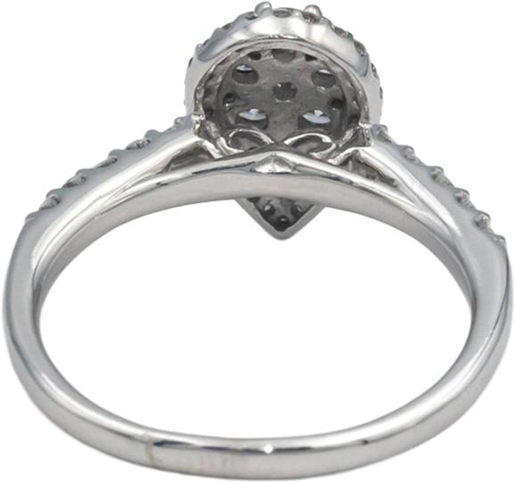 Round Diamond 14k White Gold Cluster Cocktail Ring 0.70CT Size 8.75
