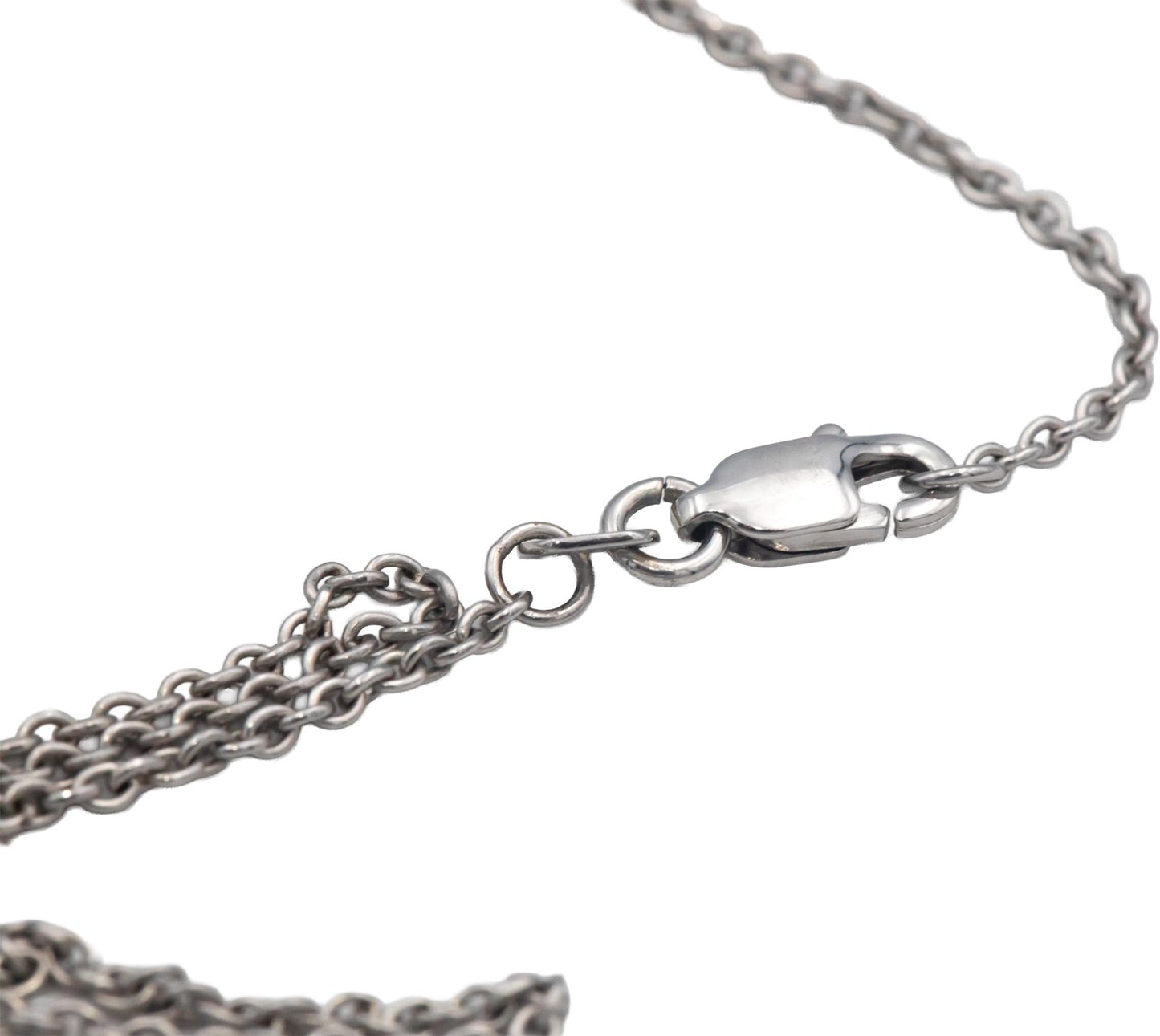 Custom Rare 18k White Gold VS Diamond Abstract Pendant Necklace 0.42CT