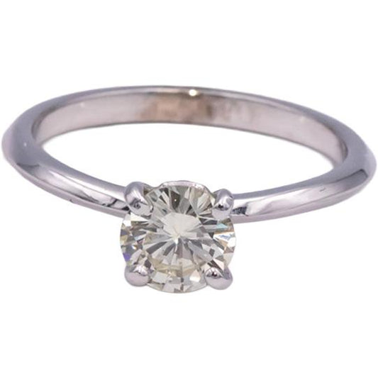 14k White Gold 0.78CT VS Round Cut Diamond Solitaire Engagement Ring Size 6.5