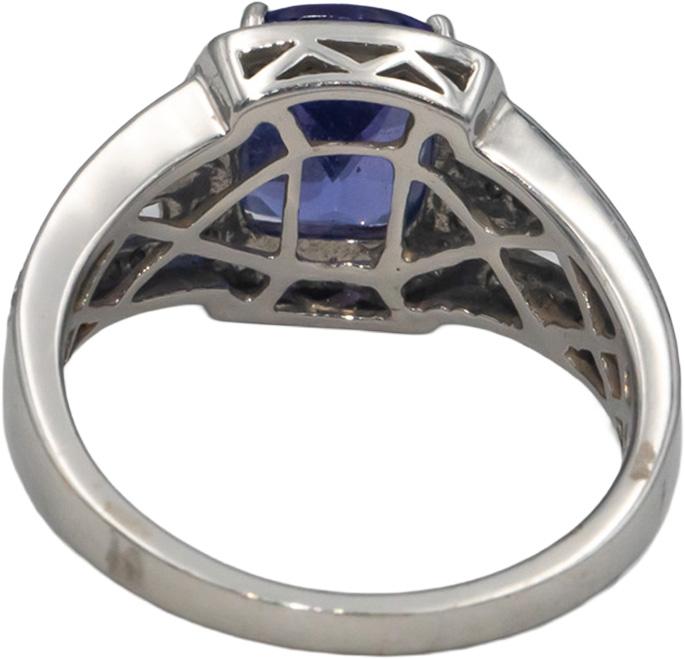 14k White Gold Jewelry 2.50CT VS Diamond and Tanzanite Ring Size 7