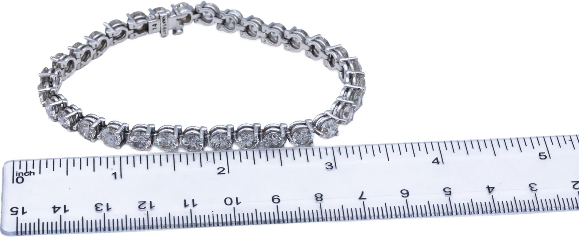 Diamond 14k White Gold Jewelry Round Cut Tennis Bracelet 18.03CT
