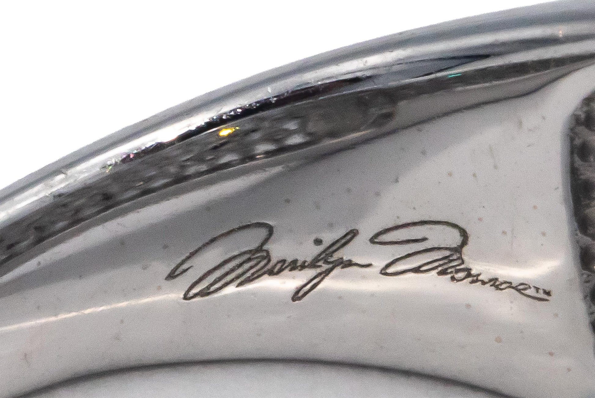Marilyn Monroe Collection 10k White Gold 1.0CT Diamond Wide Band Ring Size 6.5