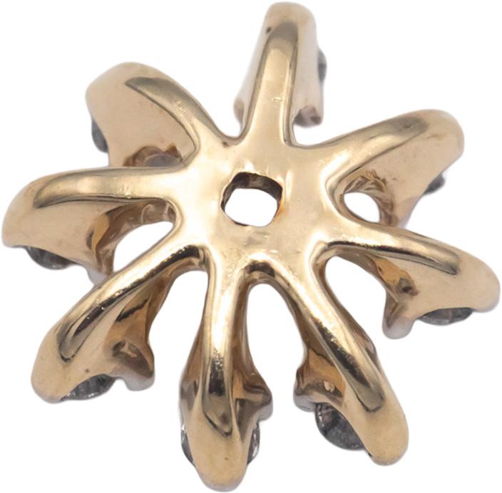 14k Yellow Gold 0.25CT VS Round Cut Diamond Stud Earring jacket Enhancers