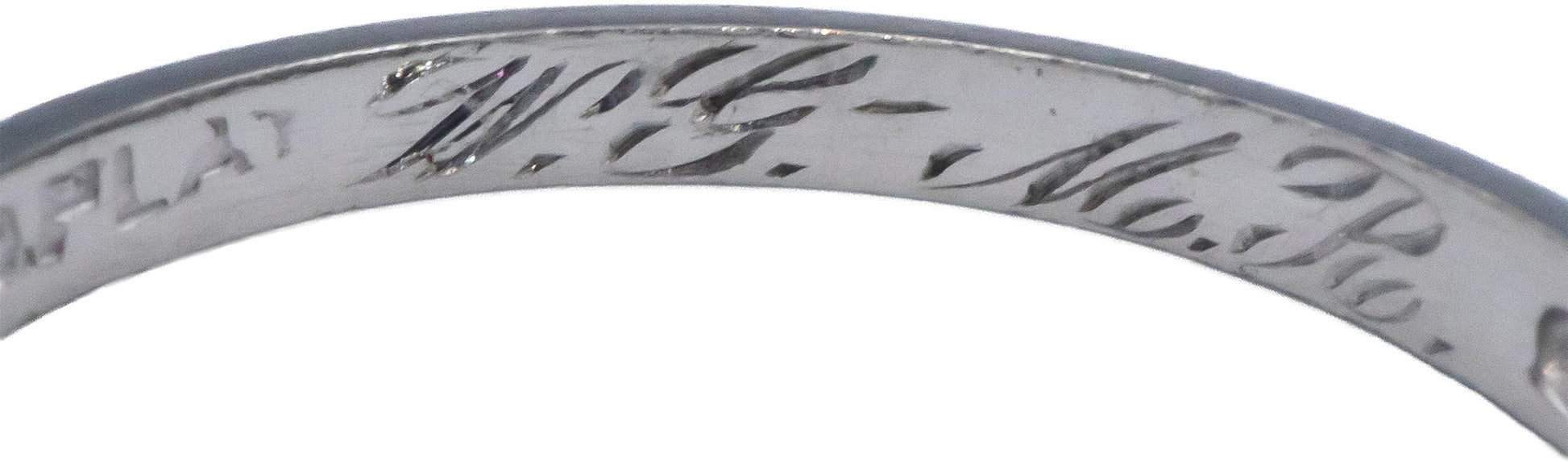 Antique Vintage Platinum 0.10CT Single Cut Diamond Band Ring Size 4.5