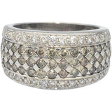 LE VIAN 14k White Gold Round Diamond Ring 1.50CT Size 6.75 $4200 Retail