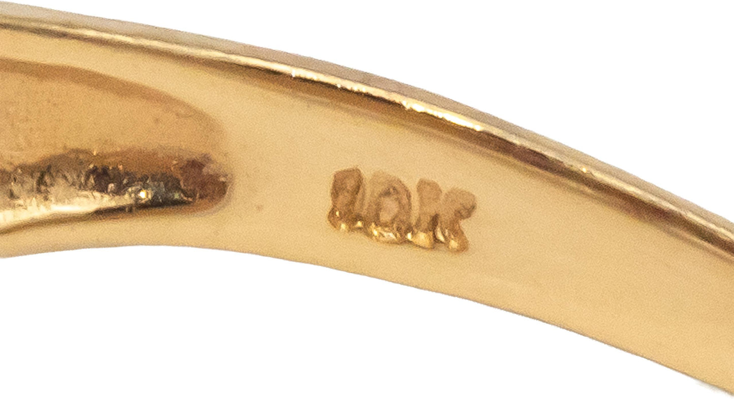 10k Yellow Gold Ruby and Diamond Cocktail Ring 0.50CT Size 8