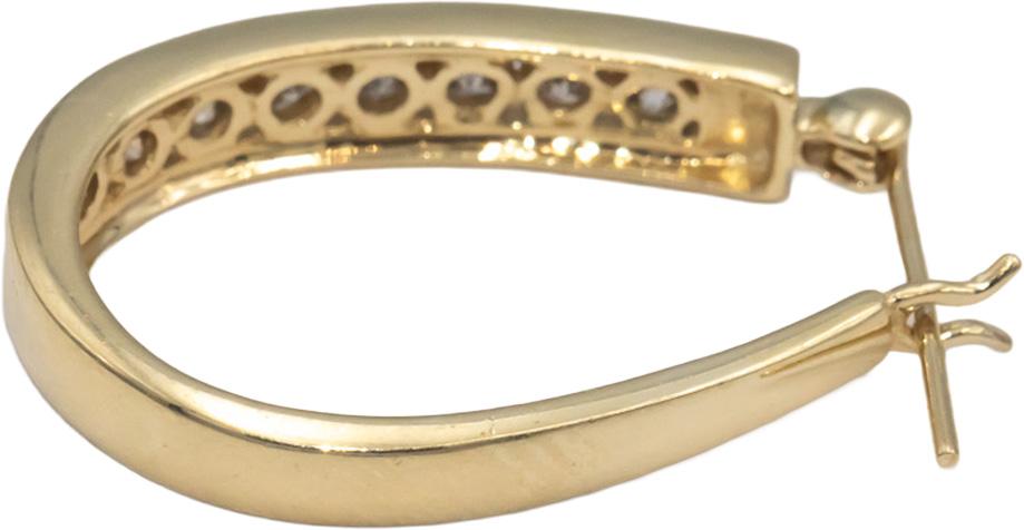 14k Yellow Gold Jewelry Round Cut Channel Set Hoop Earrings 0.75CT