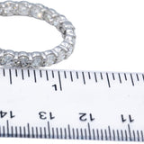 14k White Gold Lab Grown Round Diamond Inside Out Hoop Earrings 9.0CT