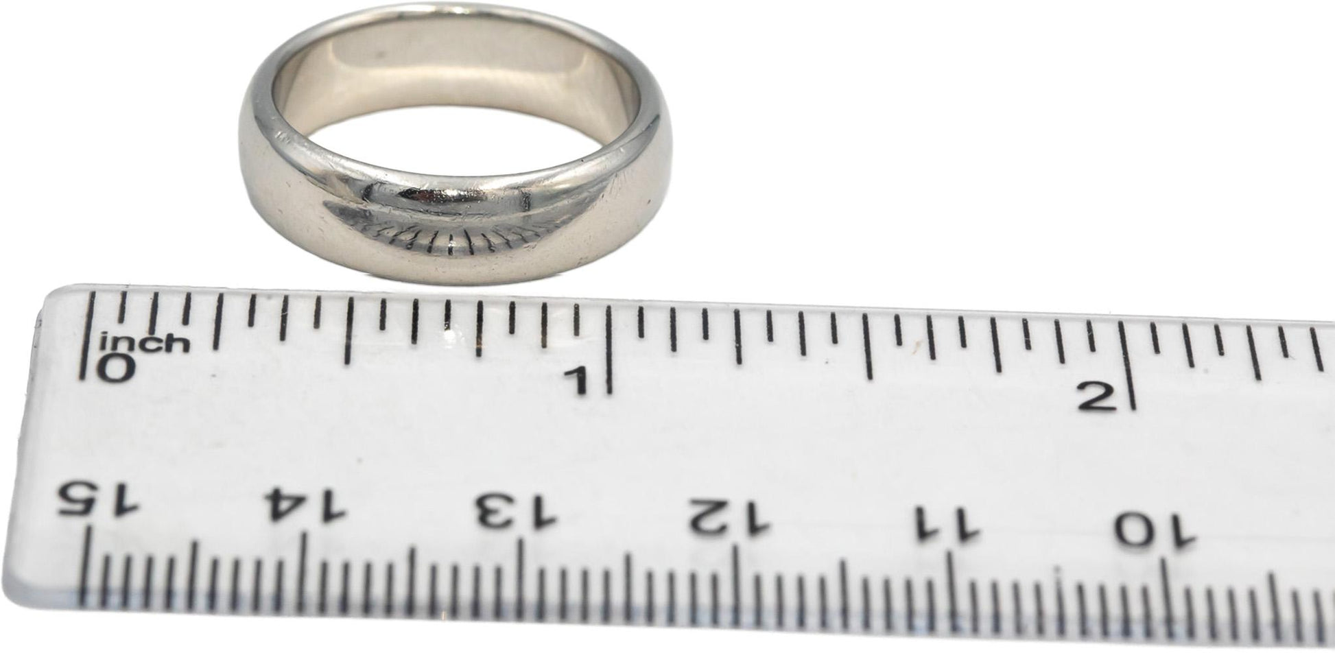 TIFFANY & CO. Platinum Forever Wedding Band Ring 6mm Wide Size 8.25 Retail $2900