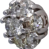 14k White Gold Round Diamond Halo Stud Earrings 0.82CT w/ 0.58CT Centers
