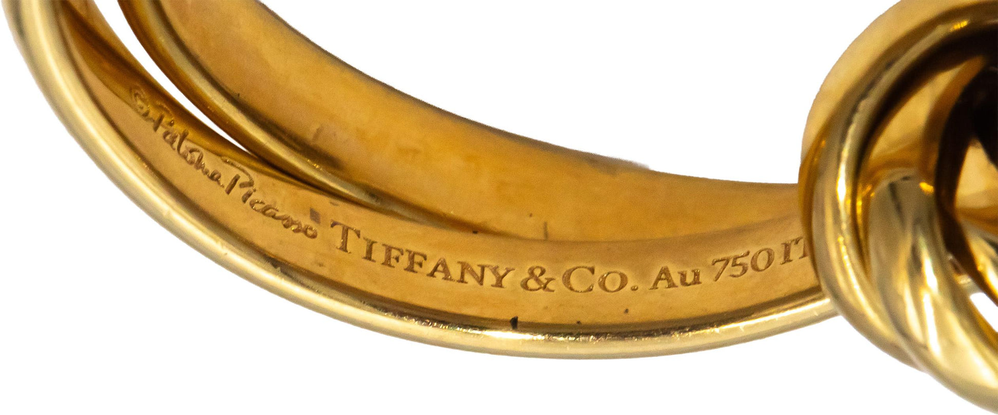 TIFFANY & CO 18k Gold Paloma Picasso Melody Circle Pendant Necklace $3299 Retail
