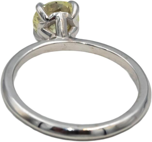 14k White Gold VS Round Diamond Solitaire Engagement Ring 1.01CT