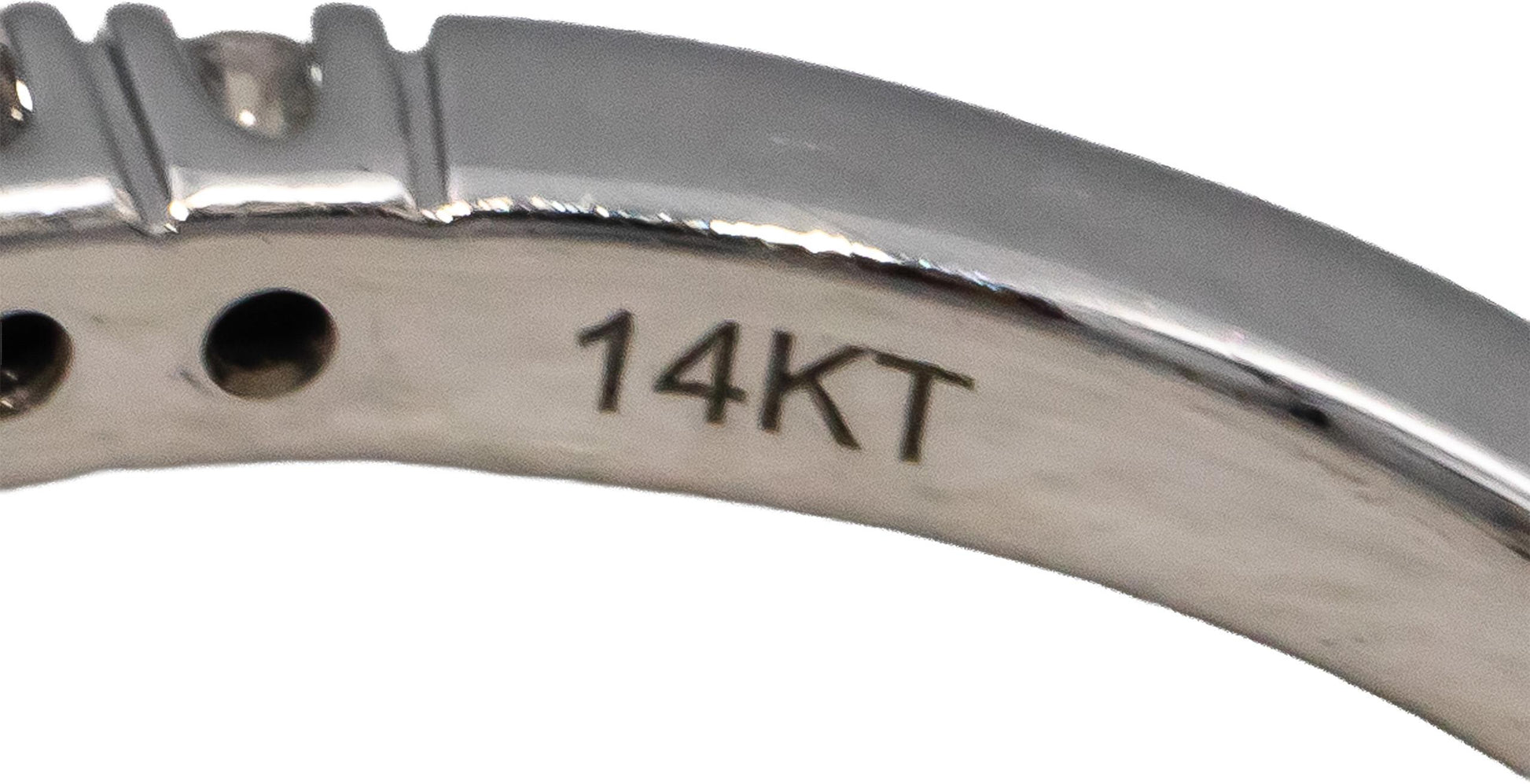 14k White Gold Round Diamond Engagement Ring 0.90CT w/ 0.45CT Center Size 7