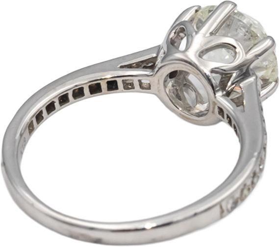 18k White Gold Round Diamond Engagement Wedding Ring 2.17CT w/ 2.01CT Center