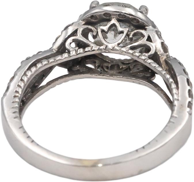 14k White Gold Old European Diamond Engagement Ring 2.68CT w/ 1.93CT Center