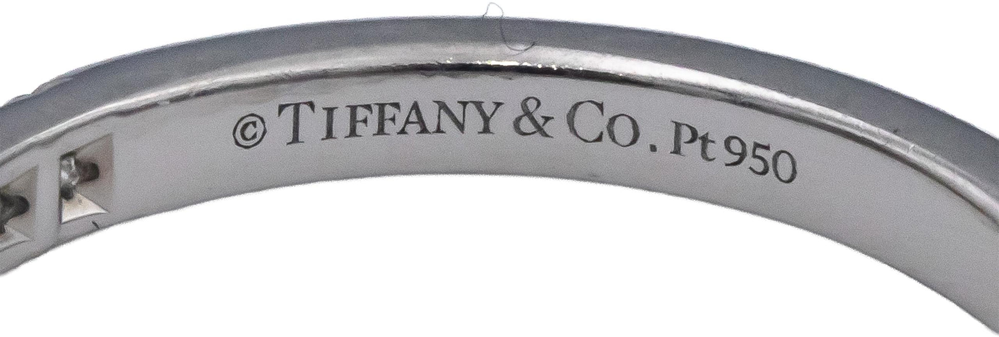 TIFFANY & CO. Platinum Round VS Diamond Band Ring 0.20CT Size 5