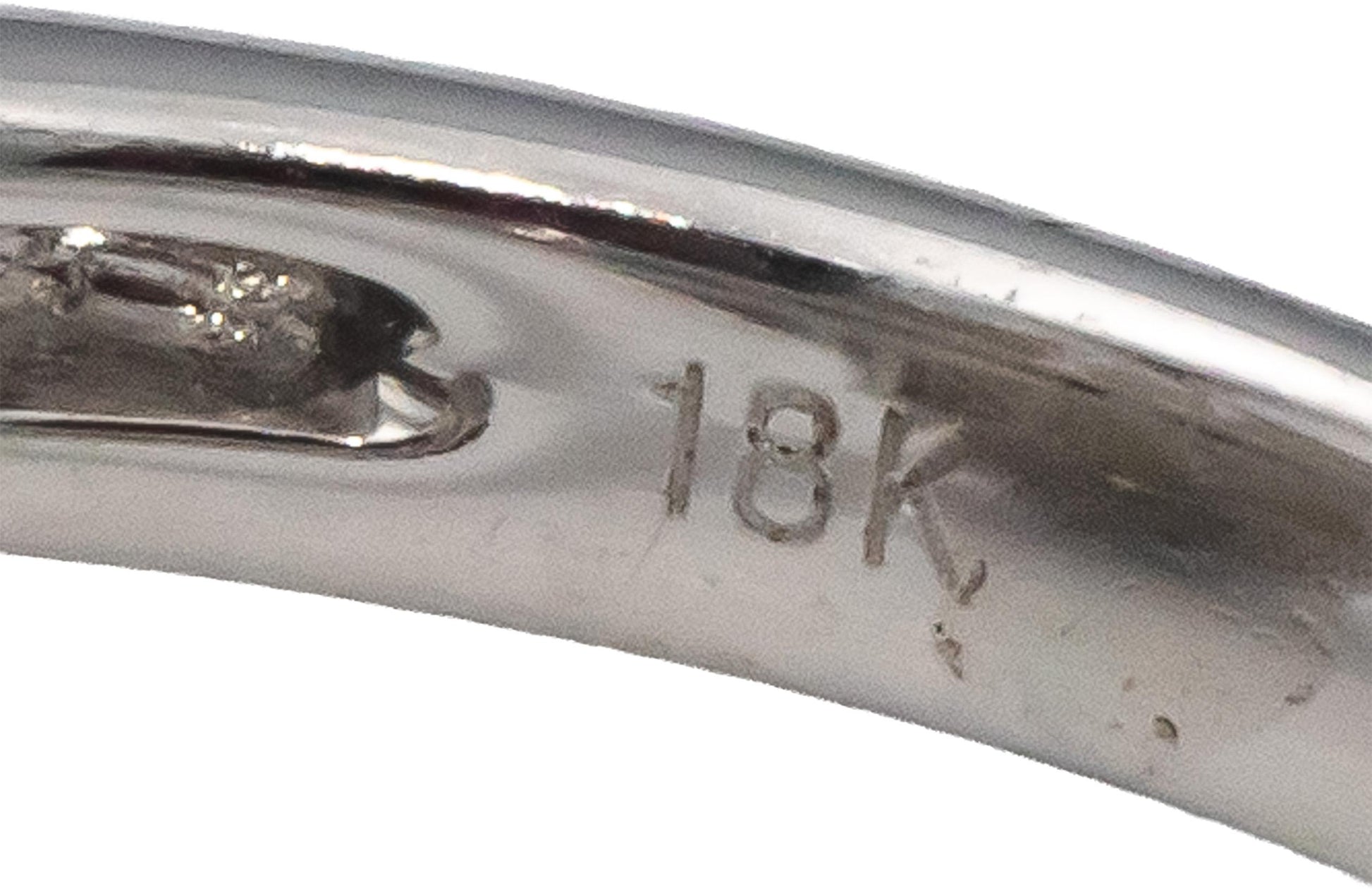 18k White Gold VS Round Diamond & 12.8-12.9mm Pearl Ring 1.04CT Size 6.75