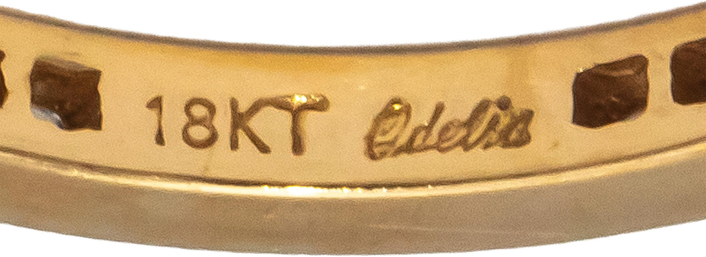 ODELIA 18k Rose Gold 0.50CT Round Diamond Eternity Band Ring 0.50CT Size 6.5