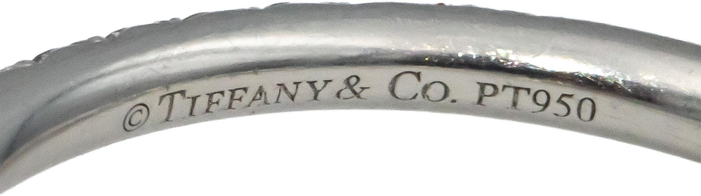 TIFFANY & CO. Platinum Diamond Soleste Double Halo Ring 1.0CT w/ .25CT Center