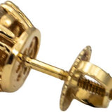 14k Yellow Gold Round Diamond Cluster Stud Screw Back Earrings 1.23CT