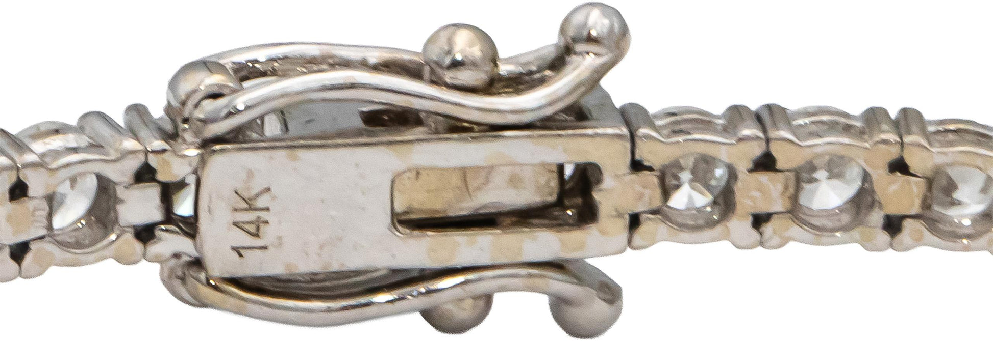 14k White Gold VS Round Diamond Tennis Bracelet 4.82CT