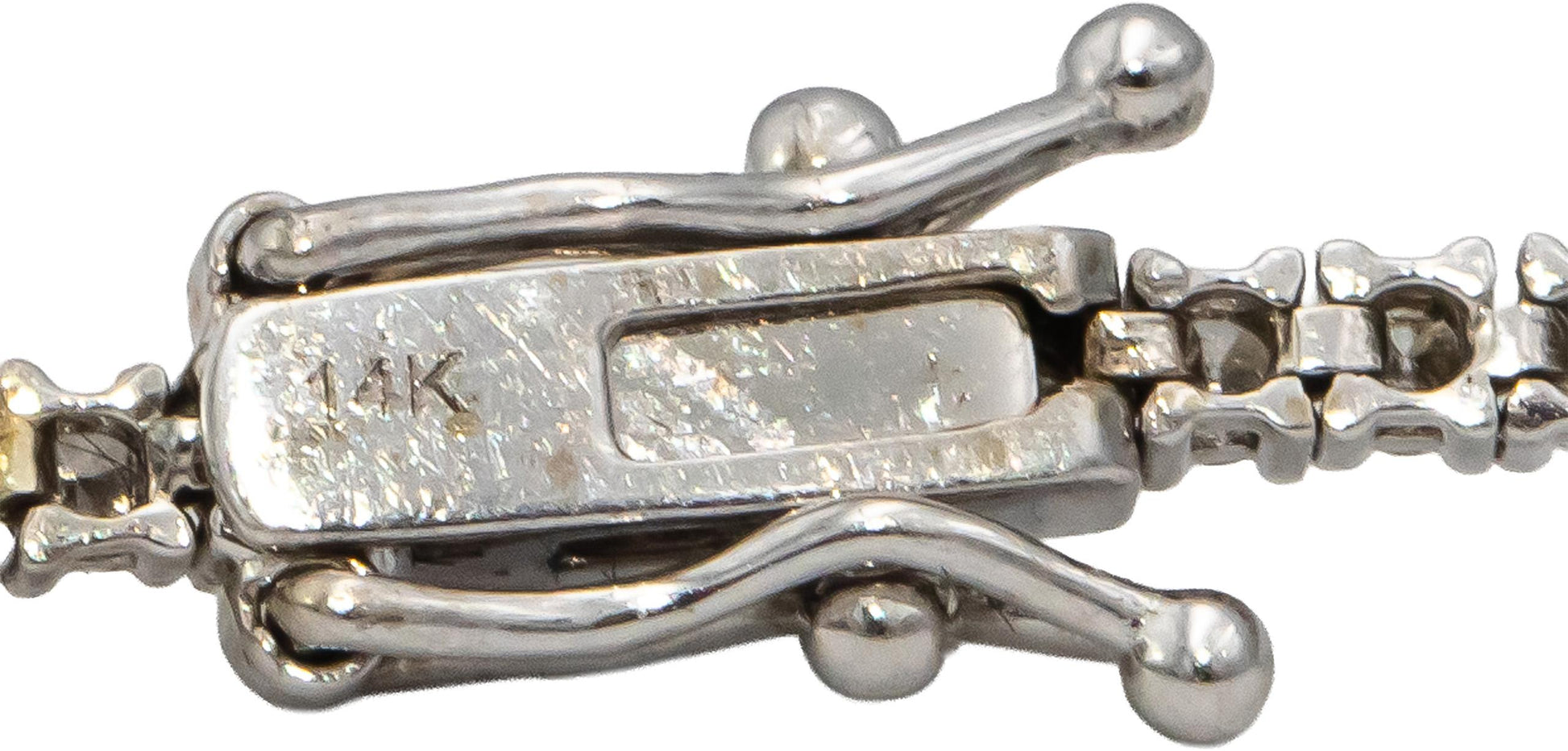 14k White Gold Round Diamond Tennis Bracelet 1.72CT