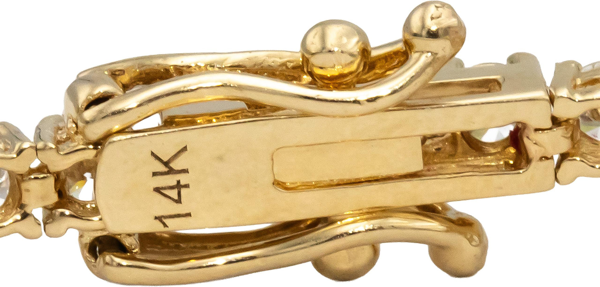 14k Yellow Gold Round Diamond Tennis Bracelet 4.39CT