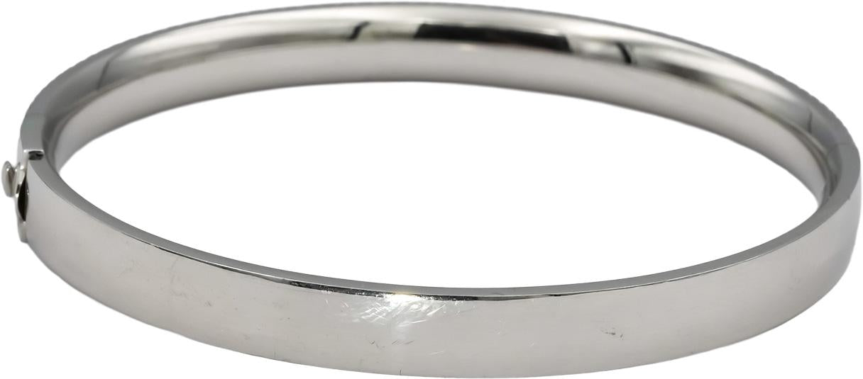 TIFFANY & CO. 18k White Gold VS Diamond Metro 5-Row Bangle Bracelet 3.0CT $37500