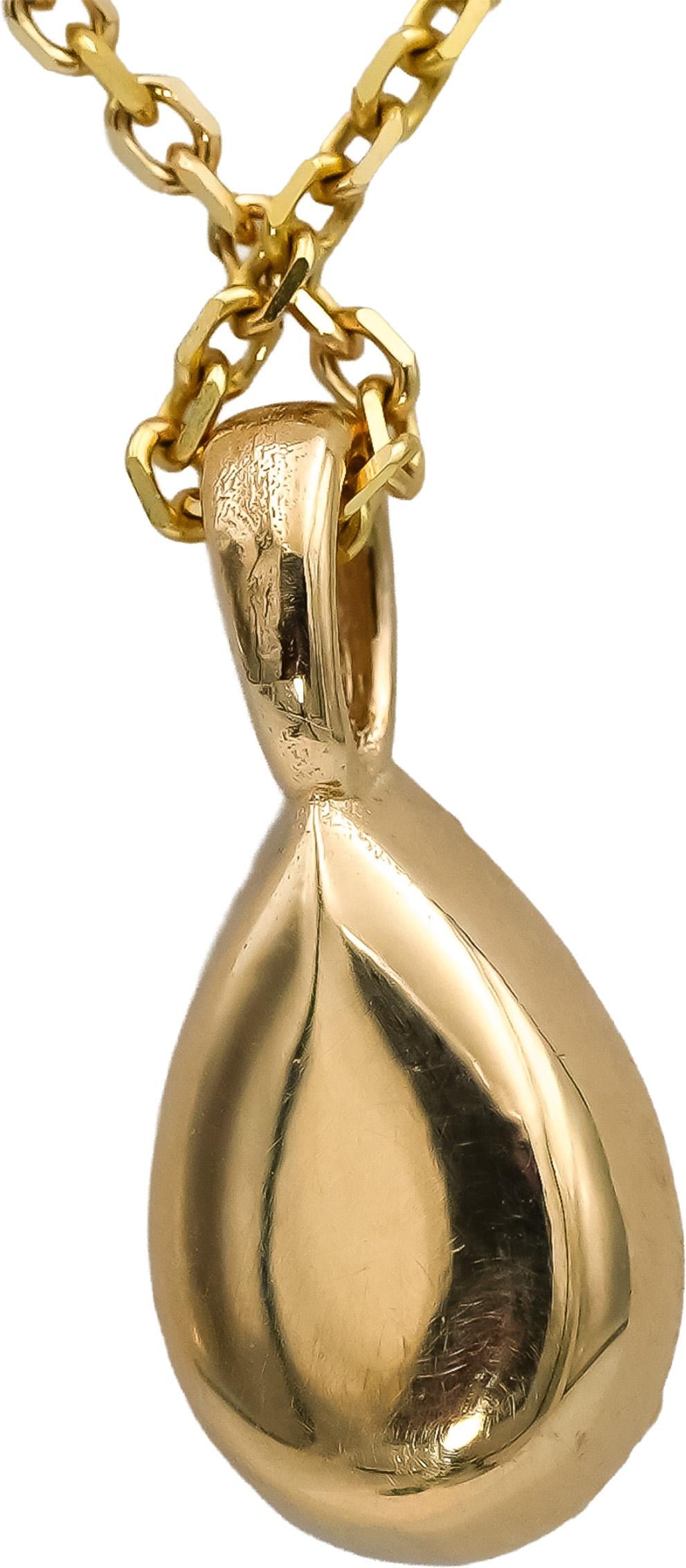 18k & 14k Yellow Gold White & Light Yellow Diamond Pendant Necklace 1.12CT