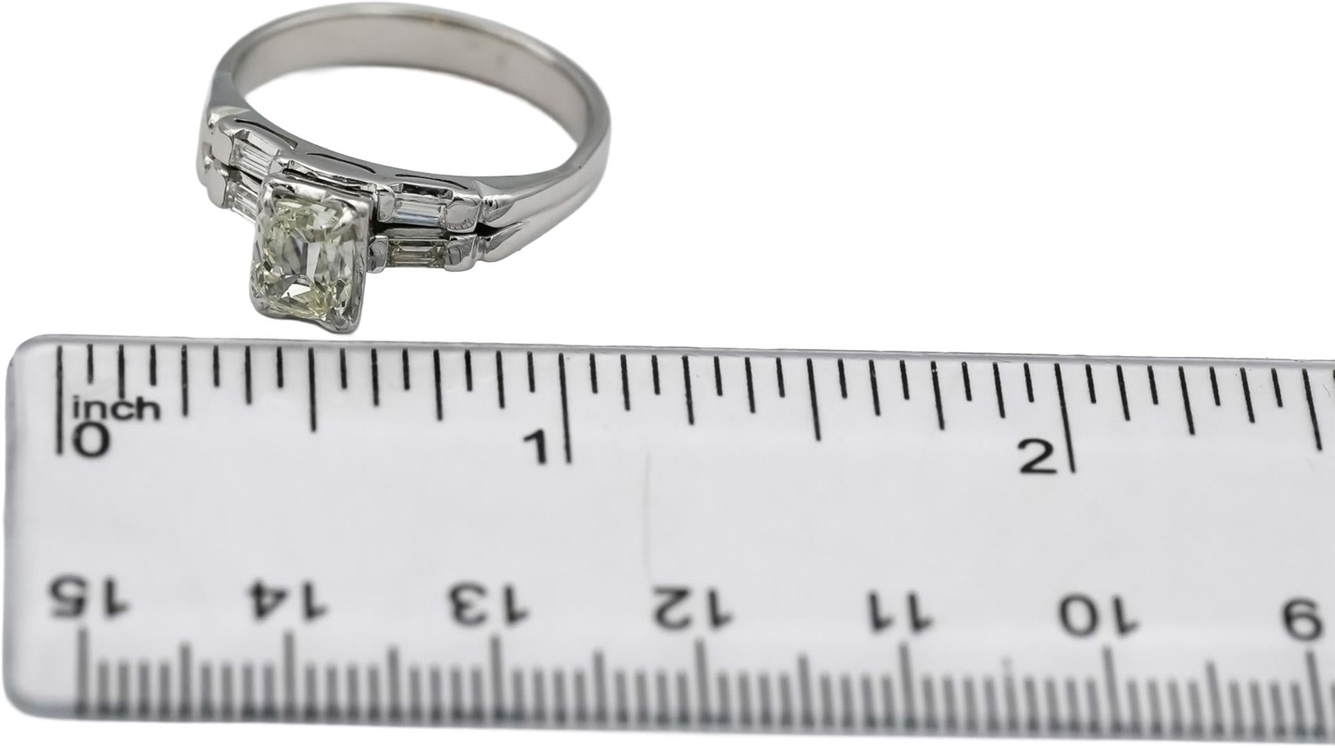 GIA 14k White Gold VS1/K Old Mine Diamond Engagement Ring 1.20CT w/ 1.0CT Center