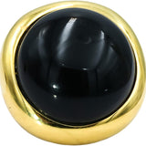 TIFFANY & CO. 18k Yellow Gold Cabochon Onyx Clip On Earrings