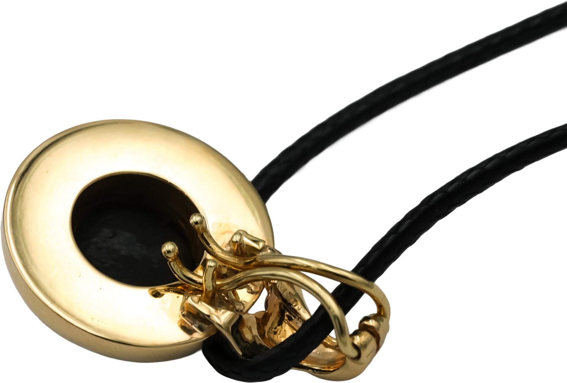 14k Yellow Gold VS Diamond and Black Star Diopside Pendant Necklace 6.76CTW