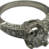 Platinum Round Diamond Engagement Ring 2.58CT w/ 2.08CT Center Size 6.5