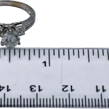 18k White Gold Round Diamond Engagement Ring 1.05CT w/ 0.80CT Center Size 5.5