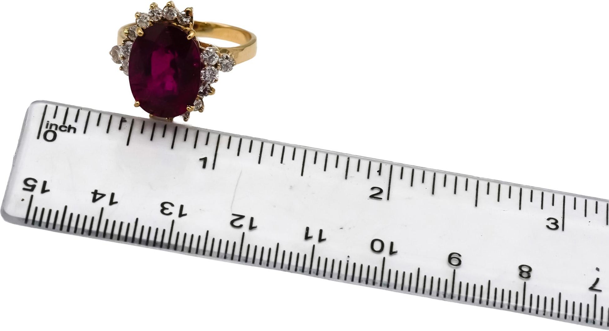 14k Yellow Gold VS Diamond and Pink Tourmaline Cocktail Ring 8.50CT Size 9