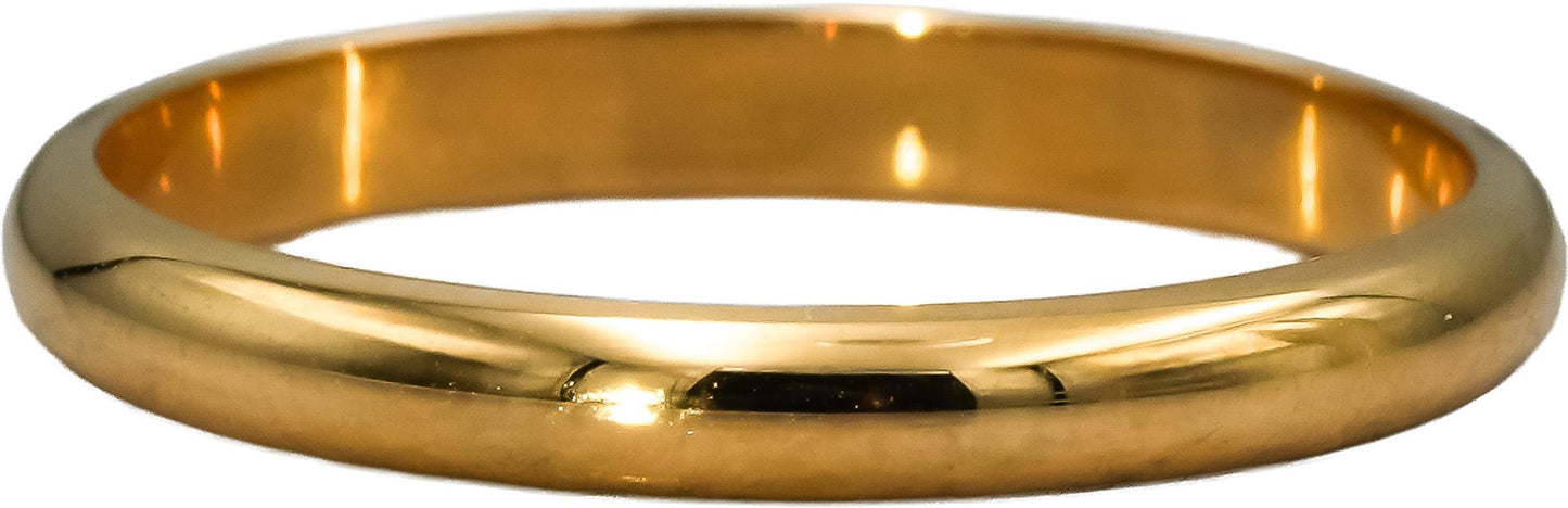 CARTIER 18k Yellow Gold 1895 Wedding Band Ring Size 54 w/ Box & Papers