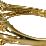 14k Yellow Gold Tourmaline and Citrine Band Ring 1.35CT Size 11