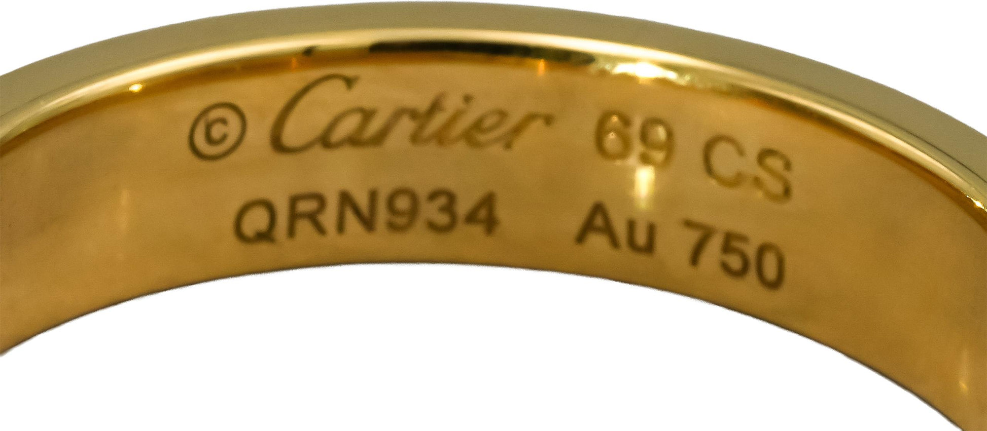 CARTIER 18k Yellow Gold Love Screw Motif 5.5mm Wide Ring Size 69