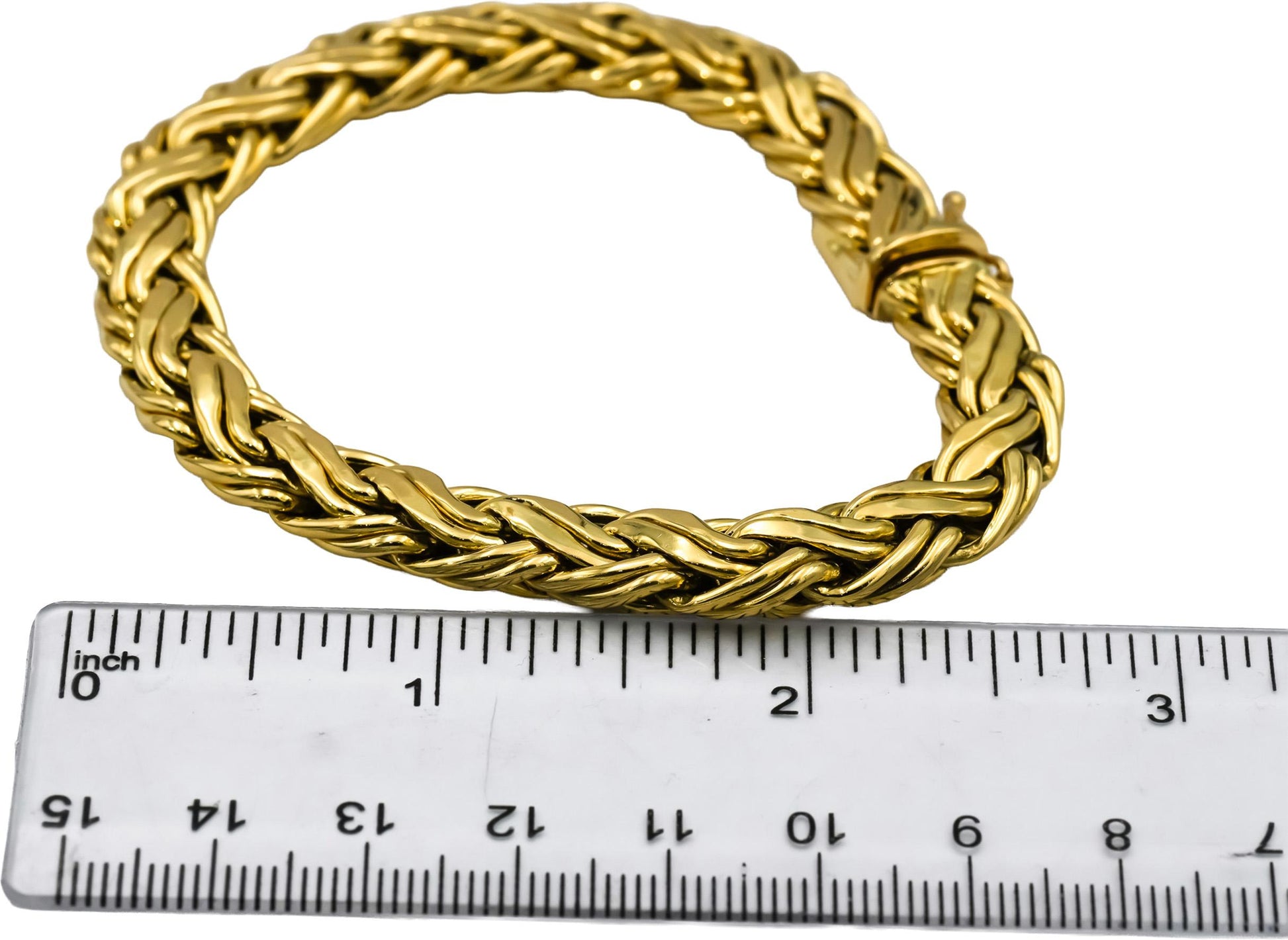 TIFFANY & CO. 18k Yellow Gold Byzantine Bracelet 9.5mm Wide