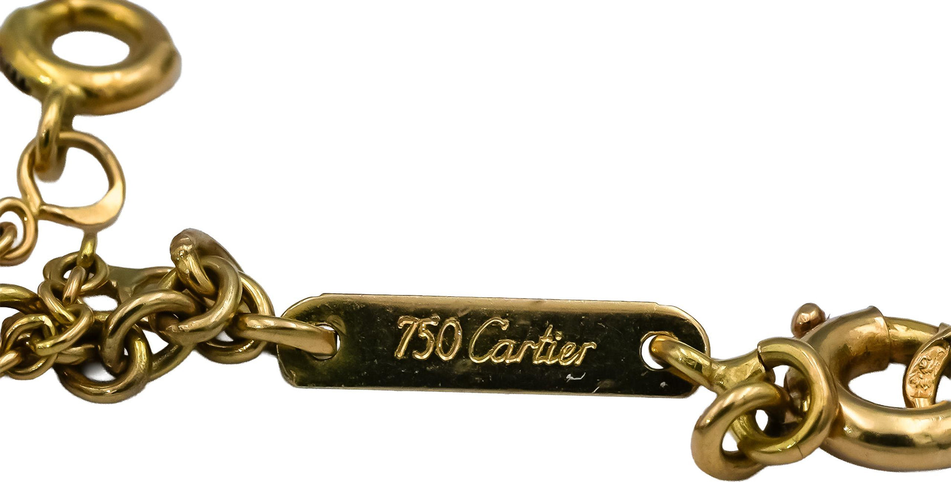 CARTIER 18k Yellow White Rose Gold Intertwined Bands Trinity Necklace