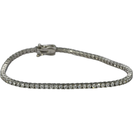 14k White Gold VS Round Diamond Tennis Bracelet 2.75CT