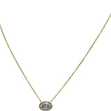 IGI 14k Yellow Gold VS1/F Oval Cut Lab-Grown Diamond Pendant Necklace 2.21CT