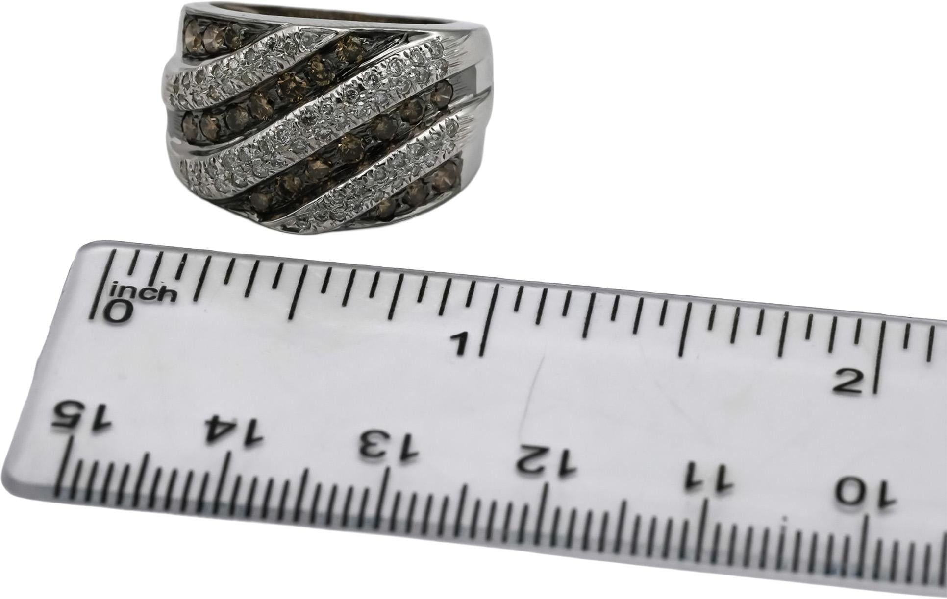 14k White Gold Round Diamond Band Ring 0.90CT Size 6