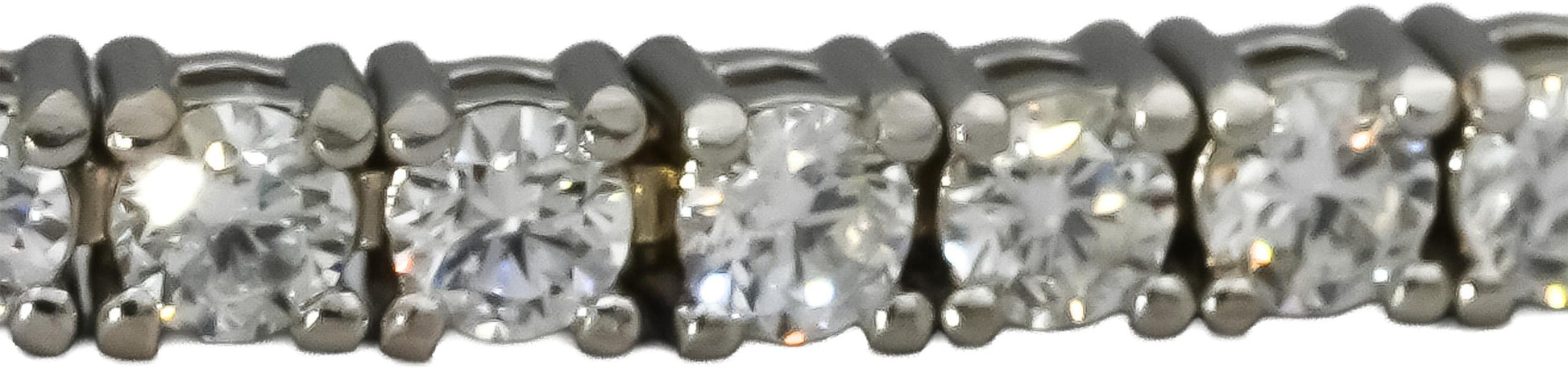 14k White Gold VS Round Diamond Tennis Bracelet 3.67CT 64 Pieces