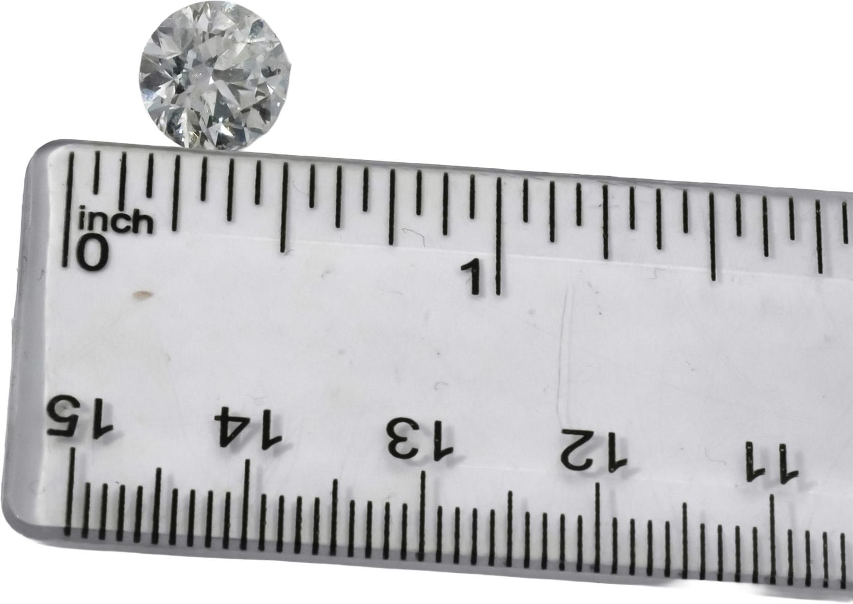 HRD Certified I1/E Round Cut Natural Diamond Loose Stone 3.01CT