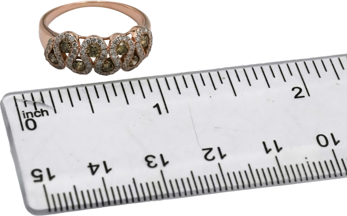 14k Rose Gold VS Natural Diamond Band Ring 1.0CT Size 6.75