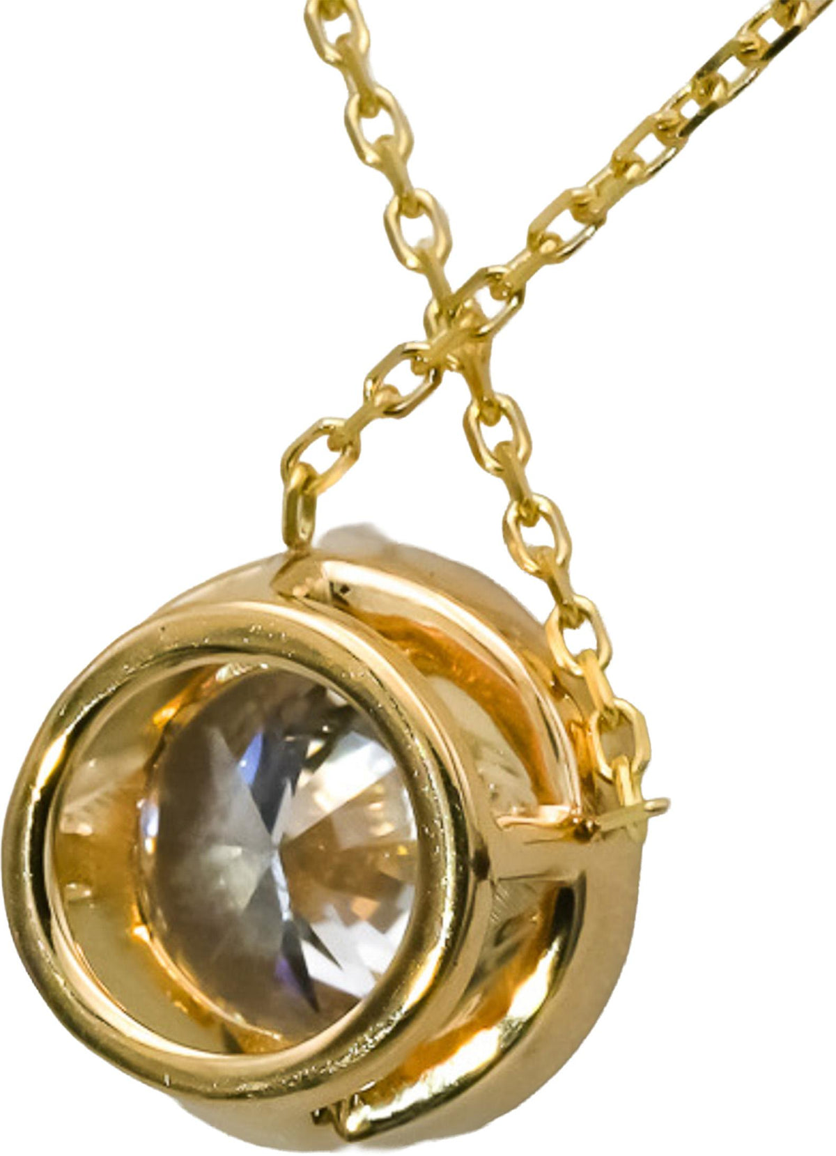 14k Yellow Gold VS Round Lab-Grown Diamond Solitaire Pendant Necklace 2.51CT