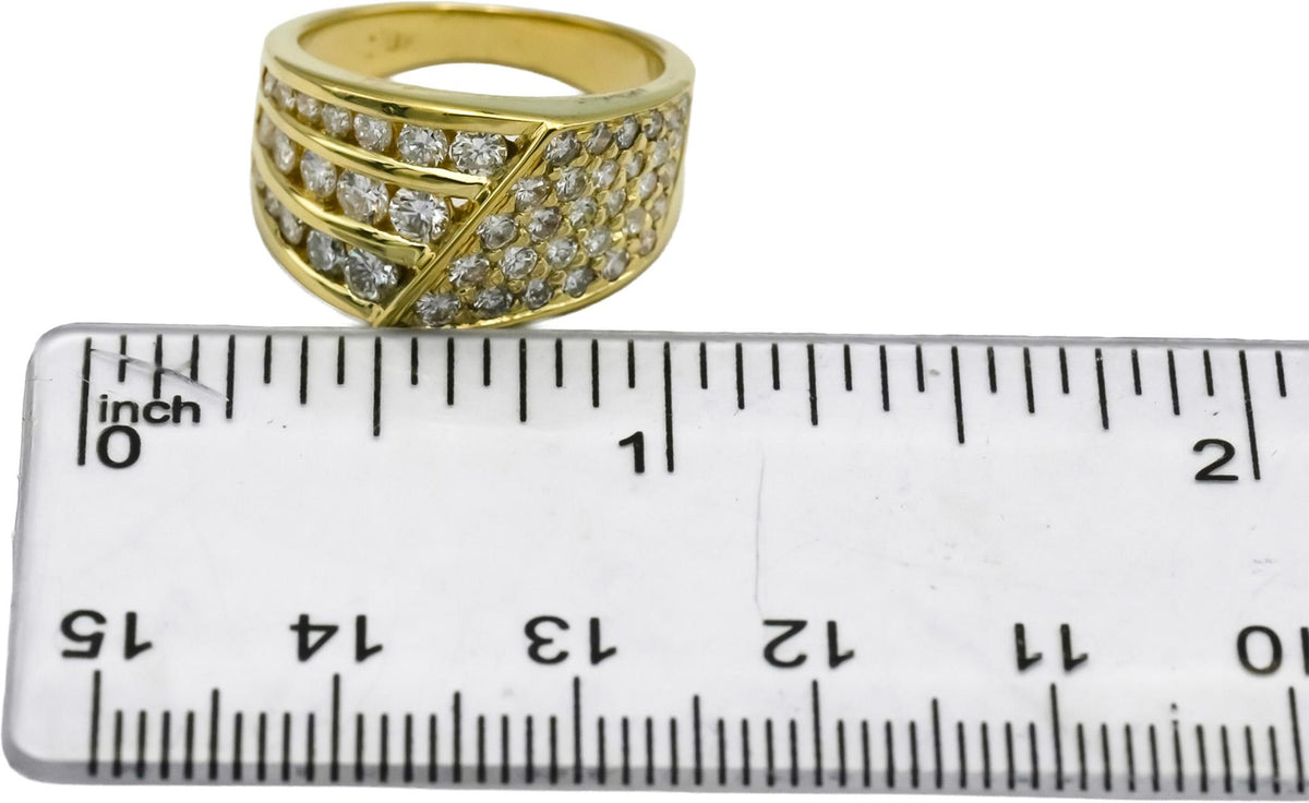 18k Yellow Gold VS Round Diamond Ring 1.40CT Size 5.25