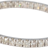 Diamond 10k White Gold Large Inside Out Hoop Earrings 6.0CT